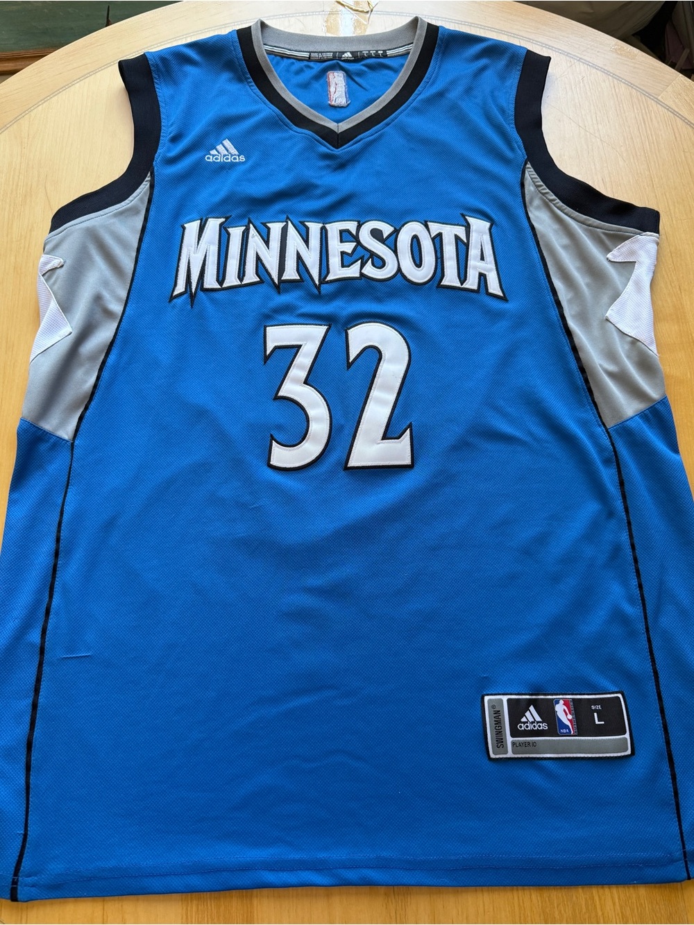 Adidas Minnesota Timberwolves Karl-Anthony Towns #32 Jersey Sz L Blue